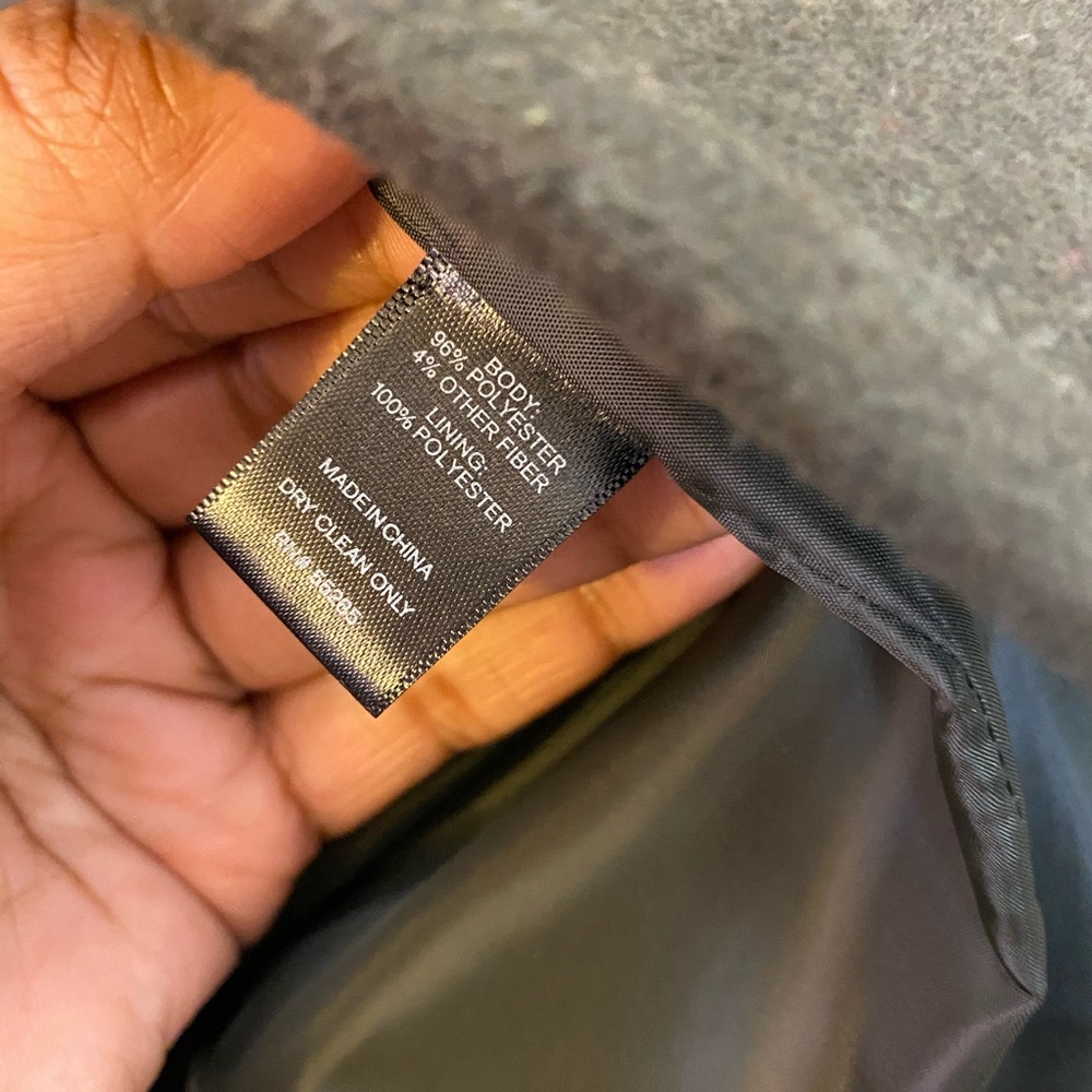 Express Gray Classic Structured Pea Coat Jacket - Picture 4 of 5